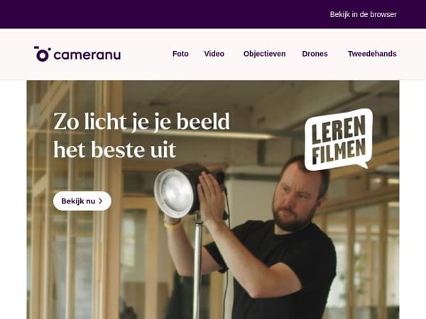 Gratis cursus ‘Leren Filmen’: dit doet licht voor je beelden