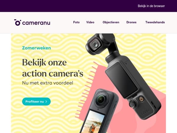 Extra voordeel op geselecteerde action camera’s