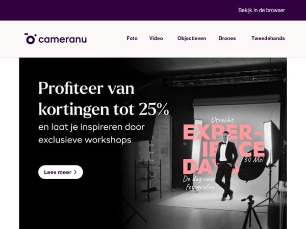 Kortingen tot 25%, gratis sensor cleaning en productdemonstraties: Experience Day in Utrecht