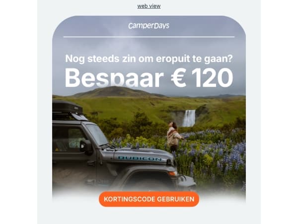 € 120 korting op je camper – alleen tot eind augustus! 🚐