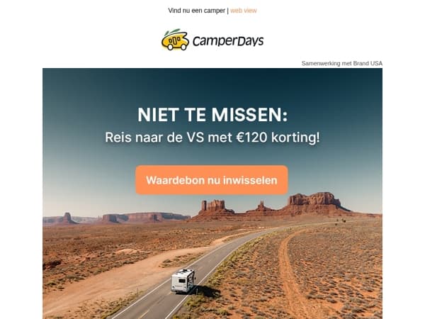 ⏰ Niet vergeten: €120 korting voor de VS!