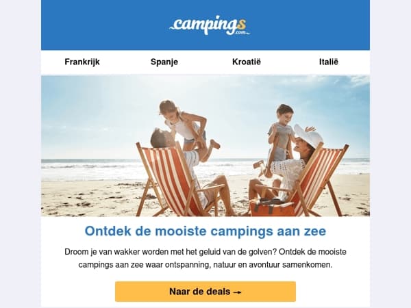 Jouw perfecte campings aan het strand!
