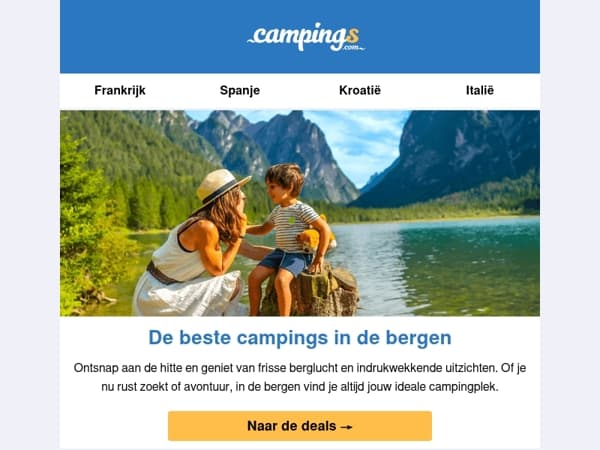 Pak tot 40% korting op campings!