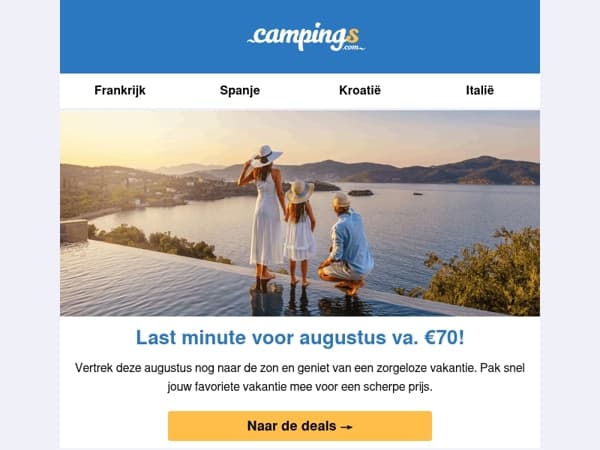 Nu nog last minute weg in augustus!