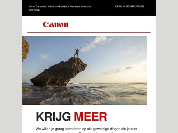 Mail, profiteer nog meer van Canon.