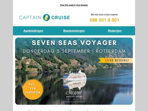 Uitnodiging scheepsbezoek: Seven Seas Voyager 🛳️