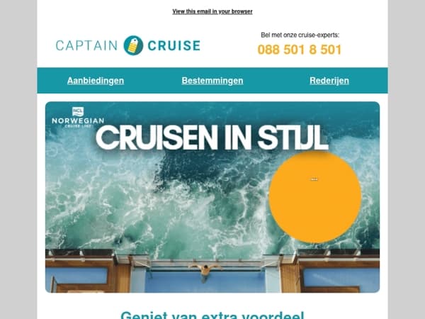 50% korting bij Norwegian Cruise Line