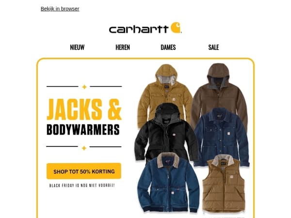 Jassen & Bodywarmers tot 50% Korting