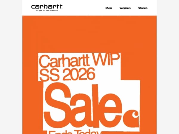Sale Ends Today In-Store and Online