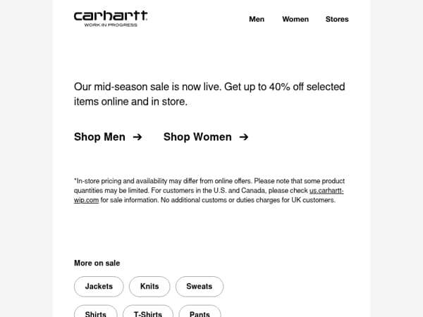 Mid-Season Sale Starts Now