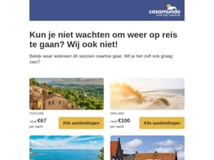 Breng je vakantie door op mooie plekken 🌎