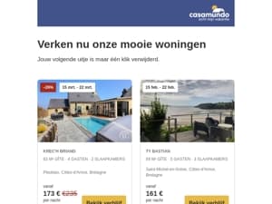 Je volgende verblijf in Bretagne wacht op je 🌟