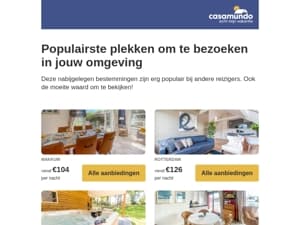 Accommodatie in uw omgeving! 🏡