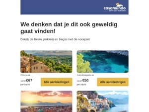 Er wachten droombestemmingen op je 🌟