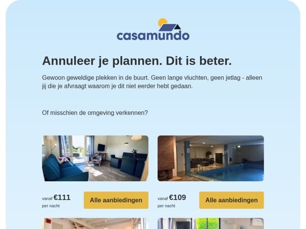 Jouw weekenduitje wacht op je 🦥