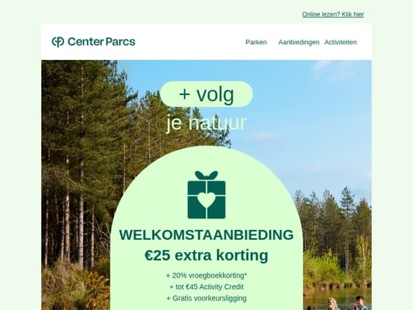 Ons welkomstaanbod voor u