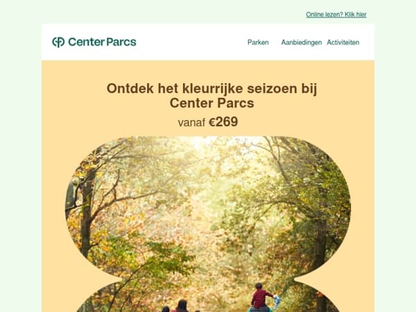 Volg je natuur: het kleurrijke seizoen om te ontdekken bij Center Parcs​