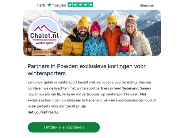 ❄️💪🏼 Nieuw bij Chalet.nl: Partners in Powder 