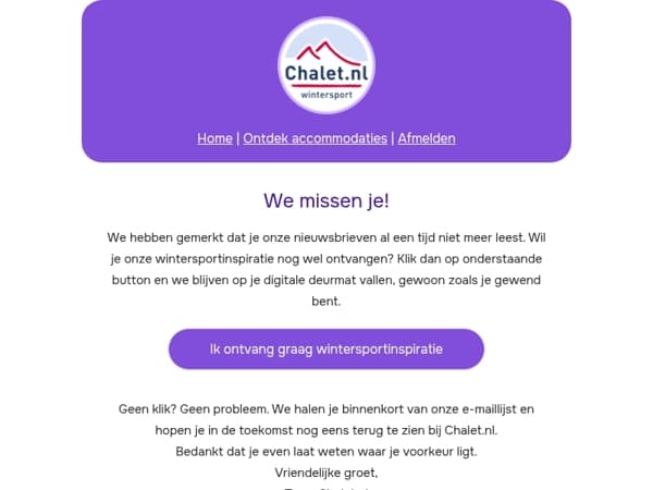 We missen je! ❤️ Blijf je bij ons?