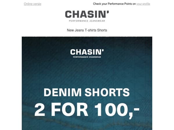 2 Shorts for €100,- | Mid-Season Sale