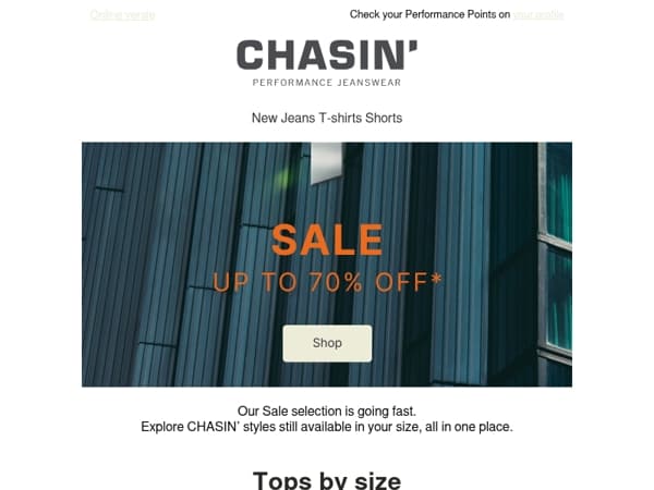 SALE: Up to 70% off | Shop your Size