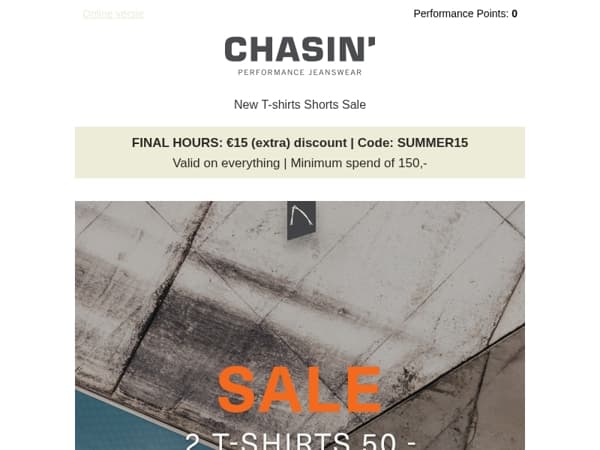 FINAL HOURS ⏰️ 2 T-shirts 50,-