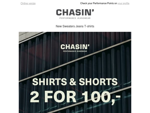 Prepare for Summer | Shirts & Shorts 2 for €100,-