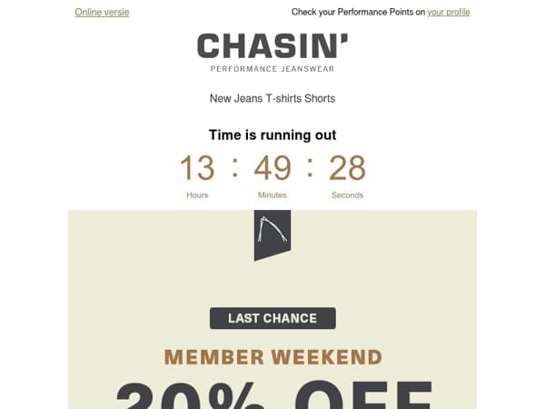 Last Chance for 20% off