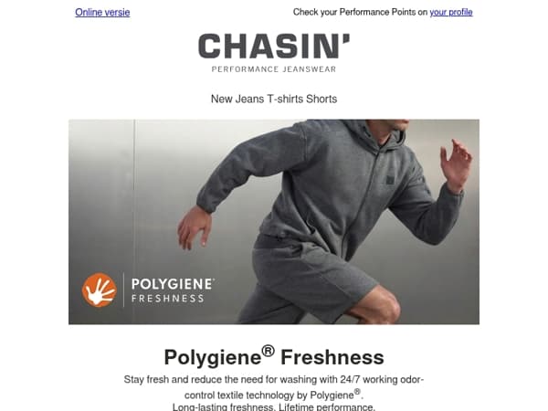 Polygiene®: Stay fresh with 24/7 odor control 