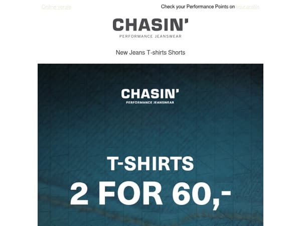Mid-Season Sale: T-Shirts 2 for €60,-