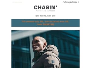 Up to 50% off all-weather Performance Jackets