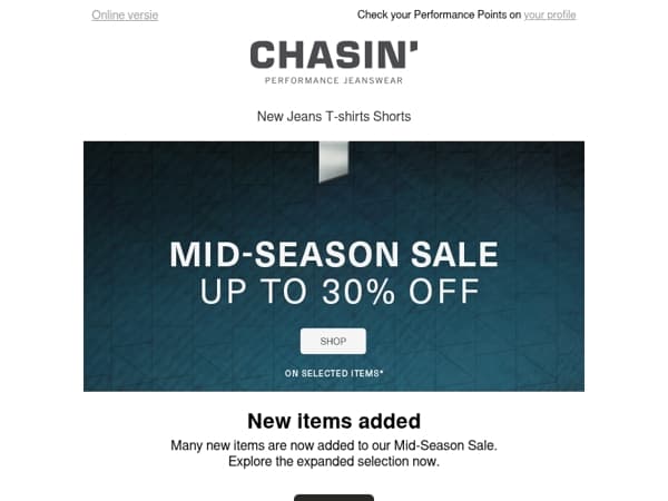 NOW: New items added to our Mid-Season Sale