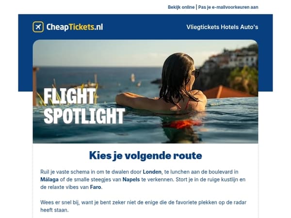 ✈️ Faro, Barcelona of Dublin? Check deze 5 populaire routes