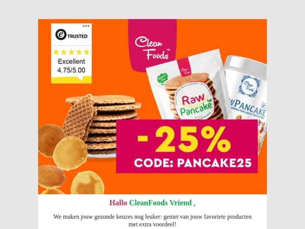25% korting op elke extra pot – ontdek jouw favoriet 🥞