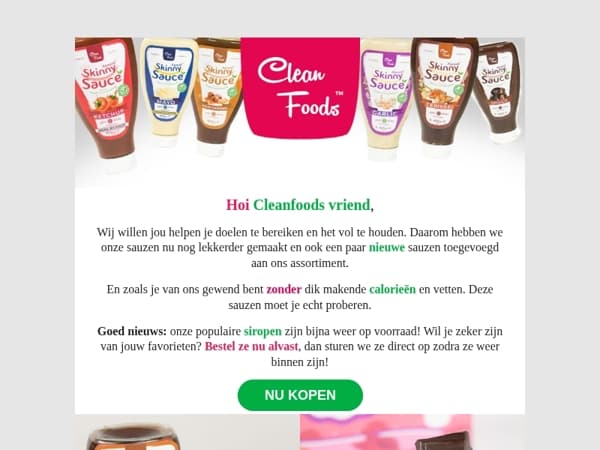 🥄 Siropen bijna terug! Reserveer nu jouw favoriet