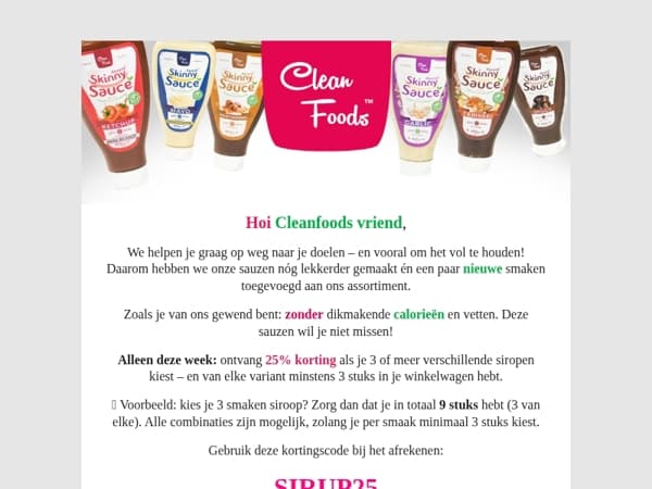 🥄 25% korting op jouw favoriete siropen