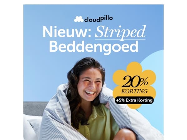 Nieuw: Cloudpillo Striped beddengoed