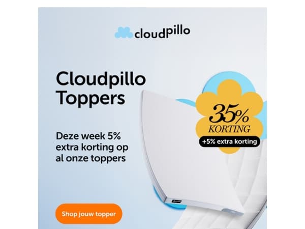 Deze week: 35% + 5% extra op alle toppers