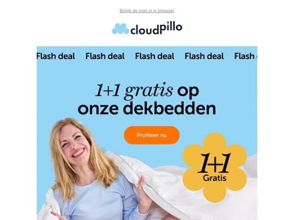 Nu 1+1 gratis op onze dekbedden!