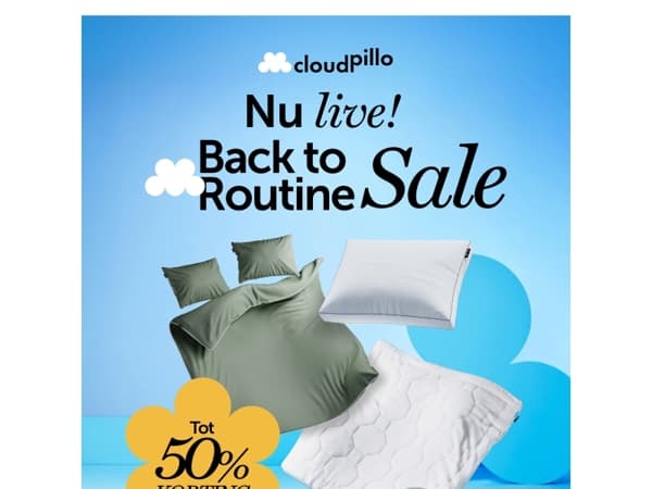 De Back to Routine Sale is live