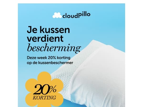 Deze week: 20% korting op de Kussenbeschermer