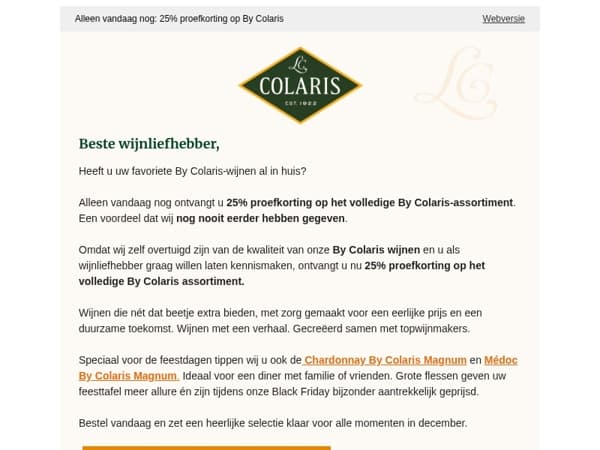 Vandaag is uw laatste kans op 25% proefkorting