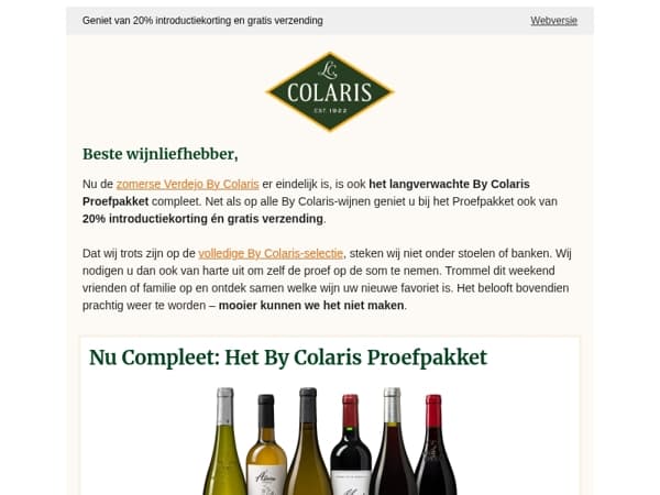 Nieuw: het complete By Colaris Proefpakket (inclusief Verdejo)