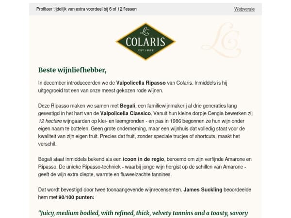 De Ripasso die nu bijzonder goed tot zijn recht komt