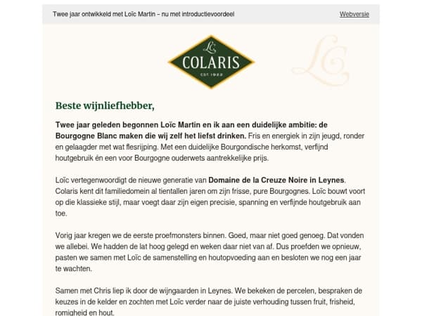Nieuw: onze eigen Bourgogne Blanc!