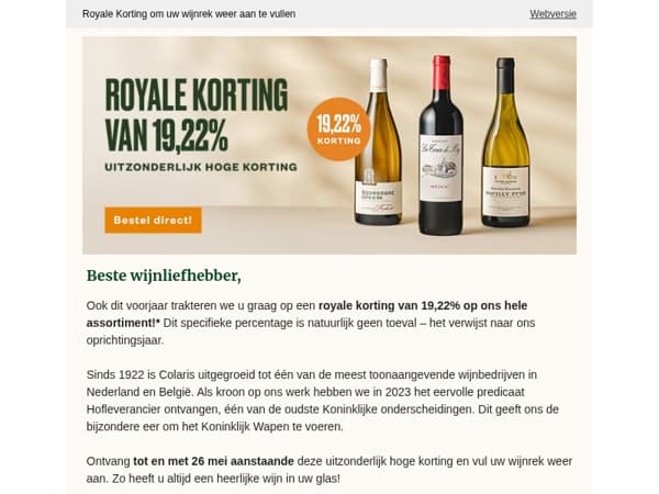 Nú 19,22% korting op bijna alles