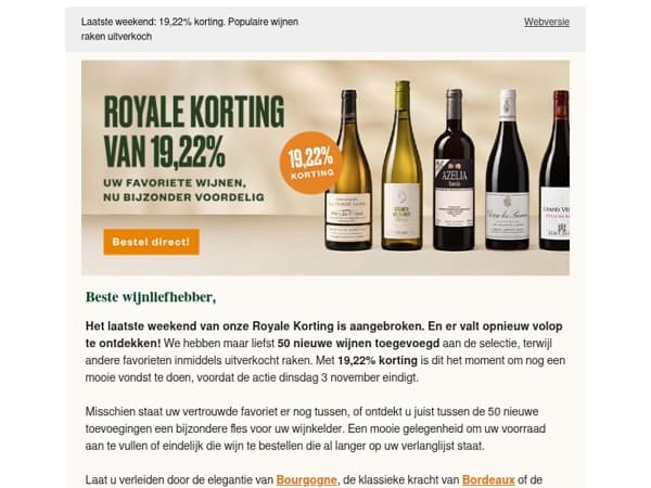 50 nieuwe wijnen in de Royale Korting!