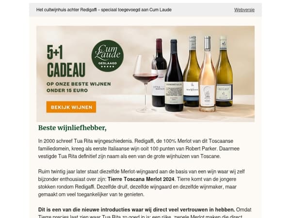 Tua Rita Tierre 2024 – Laatste weekend 5+1 cadeau