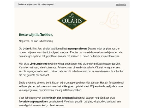 Nog even, dan is het aspergeseizoen voorbij - dit zijn onze favoriete wijnen