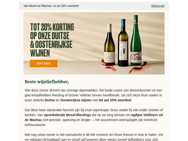Van Mosel tot Wachau: nu tot 20% voordeel!